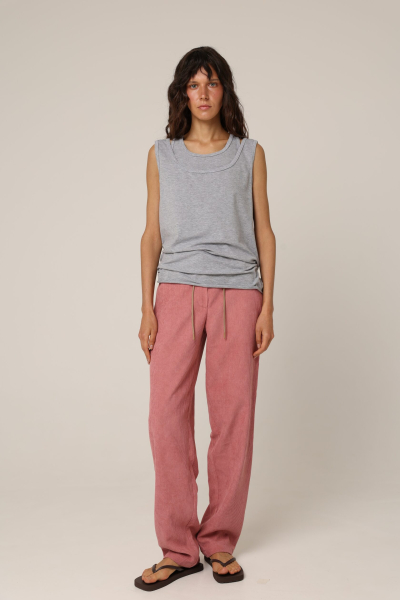 Брюки из вельвета DUSTY ROSE Anmuse, цвет: розовый, TR25S174-RS купить онлайн