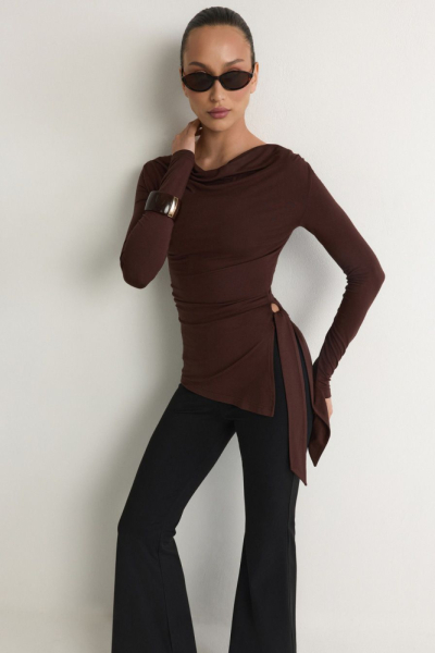 Лонгслив из смесовой вискозы