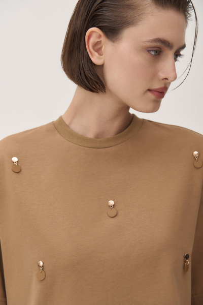 Футболка Nadine FASHION REBELS, цвет: коричневый FR25SS1TS20STW310BR купить онлайн