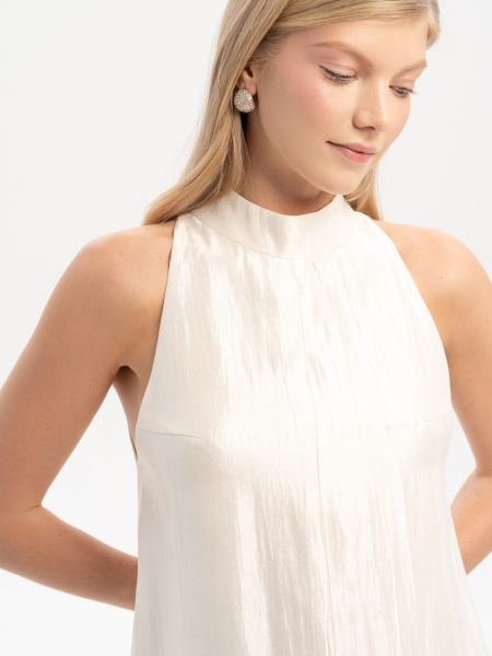 Платье мини с горлом Snezhinka TRES, цвет: молочный, НФ-00002579 купить онлайн