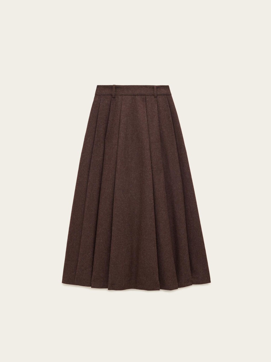 Юбка миди в складку Chaika, цвет: коричневый, AW25SK04-45 купить онлайн