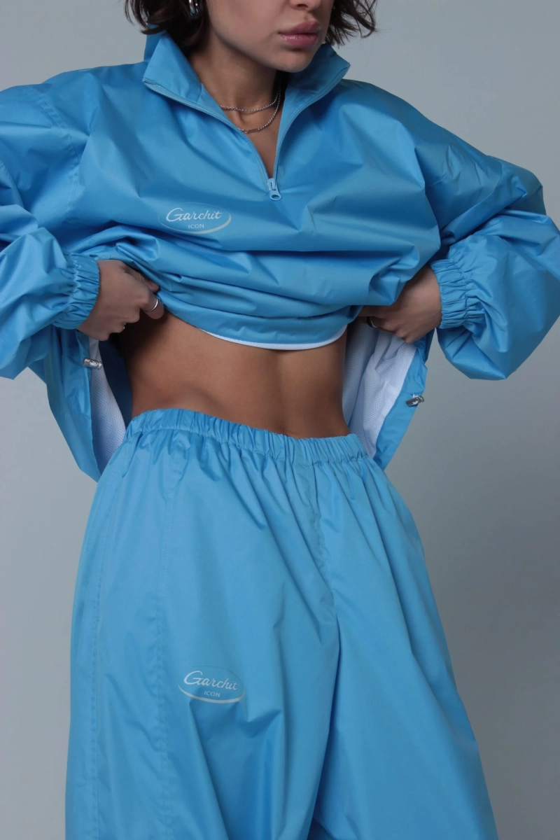 Брюки из плащевки GARCHIT, цвет: голубой, GARPlBr купить онлайн