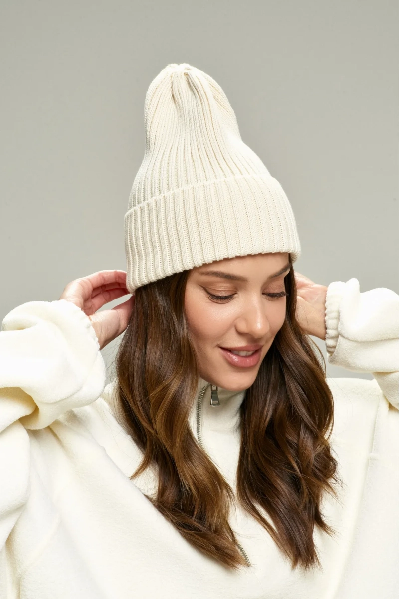 Шапка из хлопка Milk Erist store, цвет: молочный НФ-00002851 купить онлайн