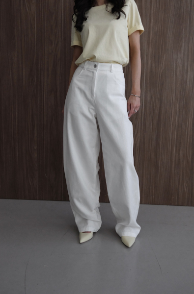 Джинсы оверсайз "Небо" Мини, цвет: молочный, НФ-00000503 купить онлайн