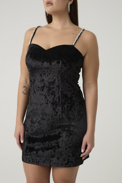 Платье мини из бархата 4forms, цвет: Черный, 65497 купить онлайн