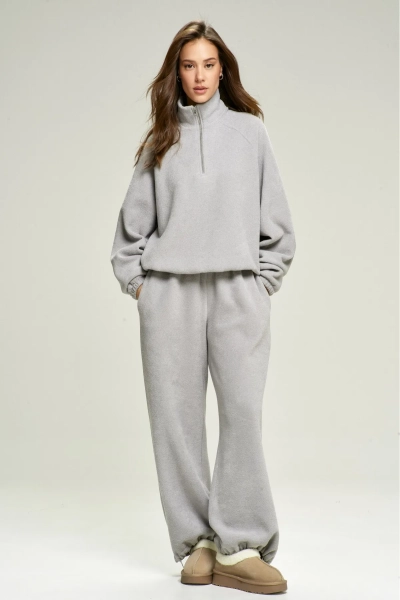 Анорак из плюша с начесом Grey Erist store, цвет: серый, НФ-00002857 купить онлайн