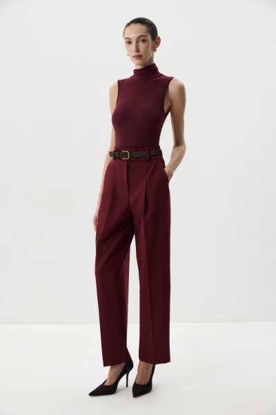 Боди с воротником-стойкой Charmstore, цвет: винный, 217-50865-451 купить онлайн