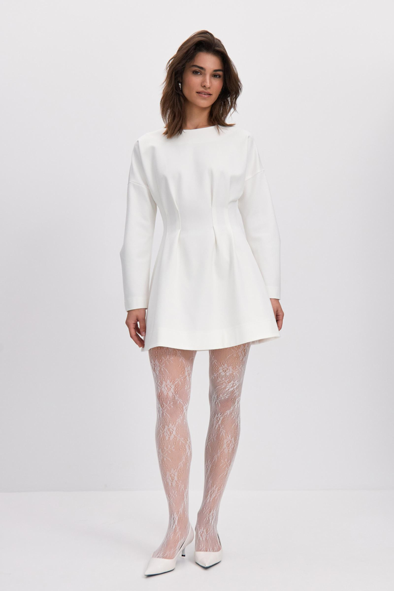 Платье мини приталенного силуэта Charmstore, цвет: молочный, 207-33255-111 купить онлайн