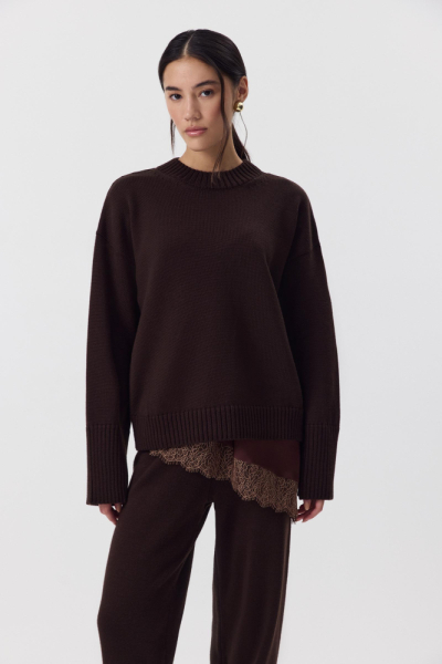 Джемпер из мериносовой шерсти с круглым вырезом