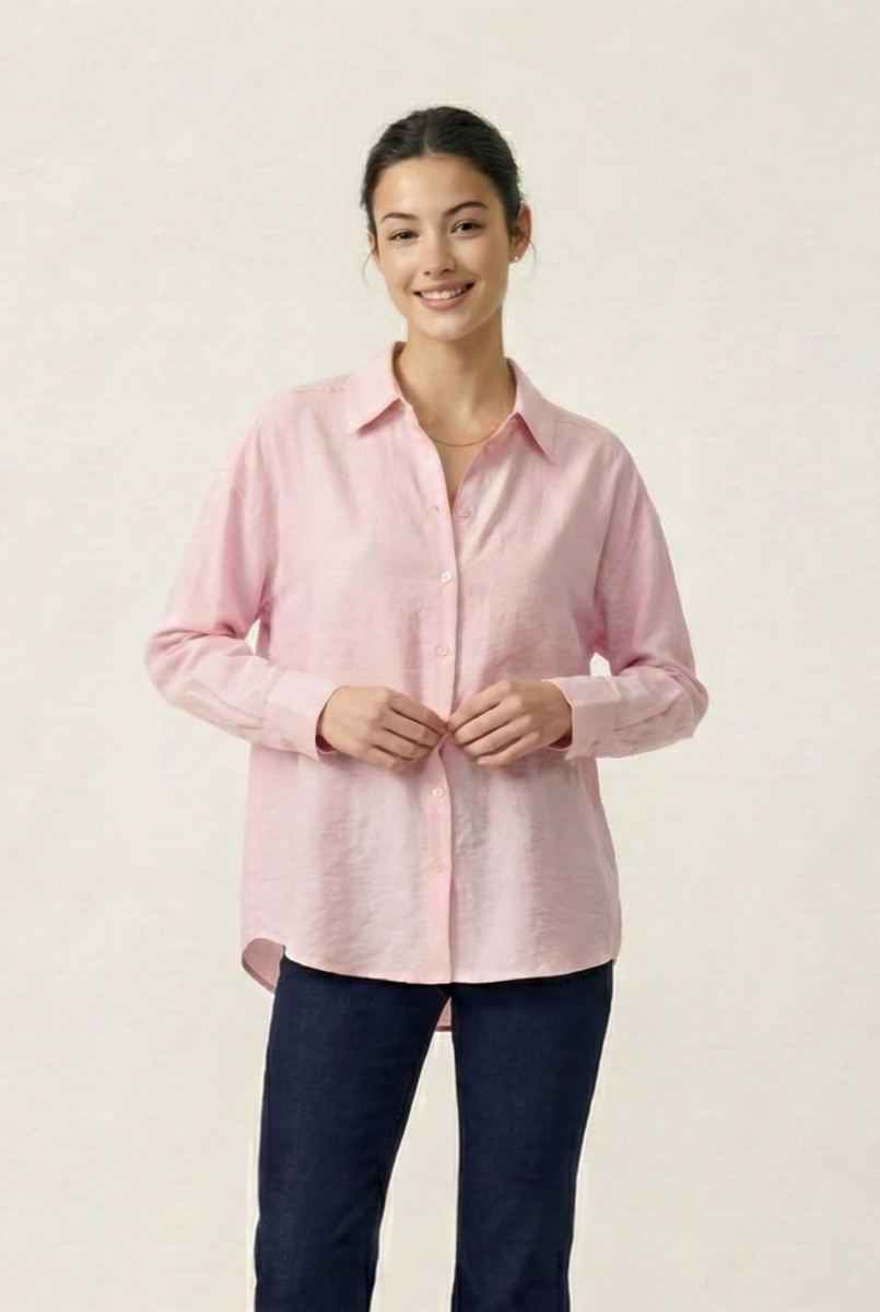 Рубашка оверсайз из вискозы