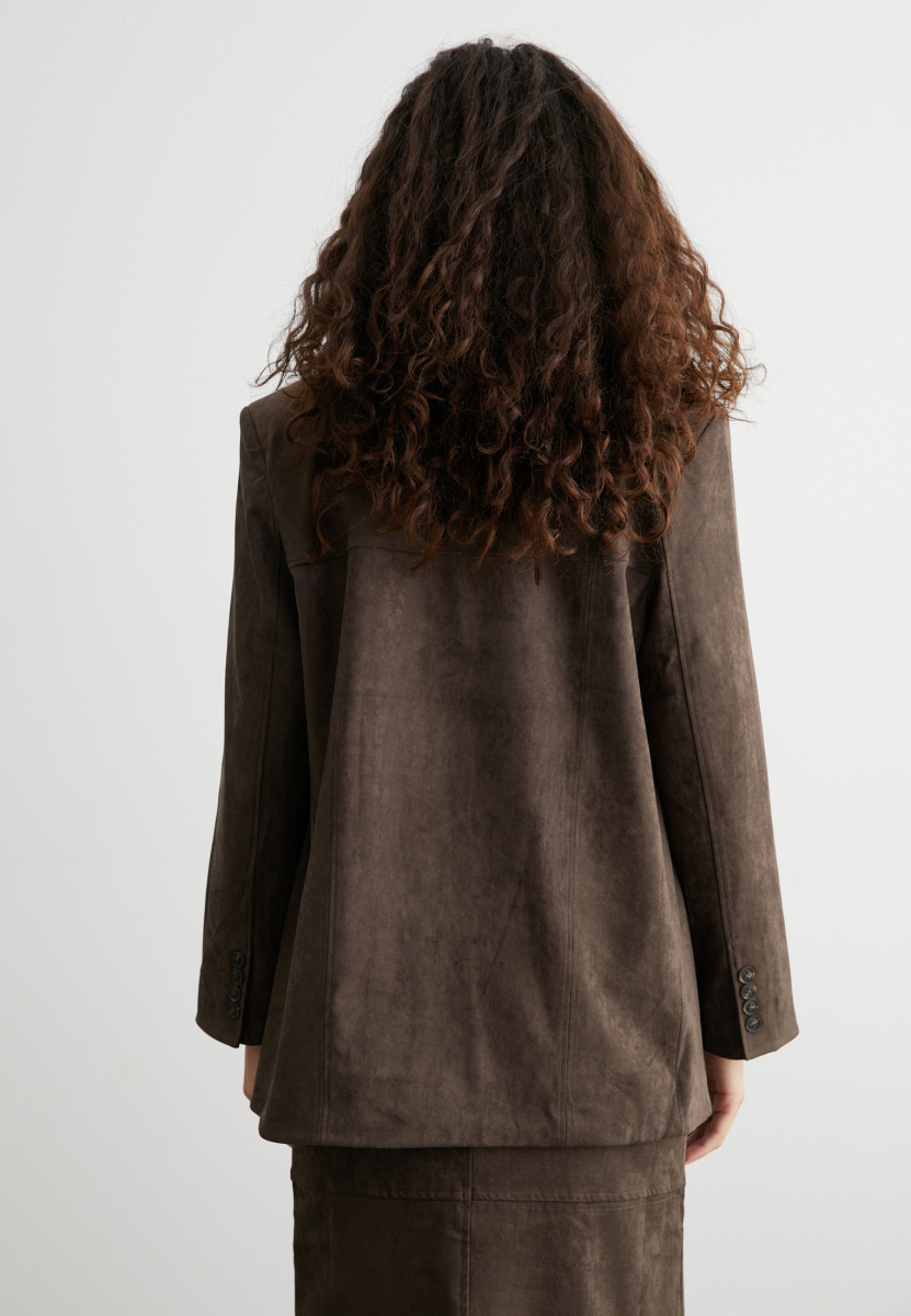 Пиджак из замши Lora Marou, цвет: коричневый, Mar6_2603 купить онлайн