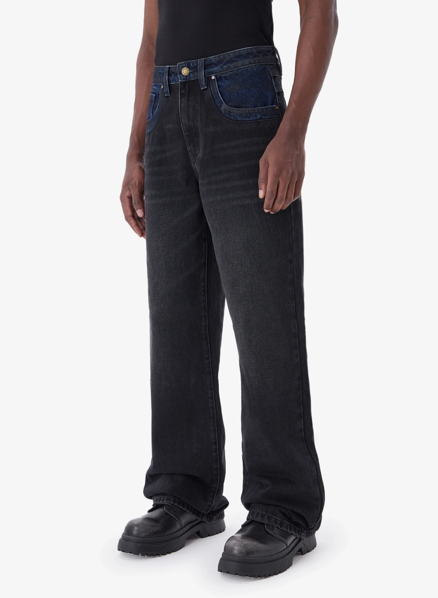 Джинсы BICOLOR FABLE, цвет: Черный, JNS-FBL-BCLR-LS-BLCK купить онлайн