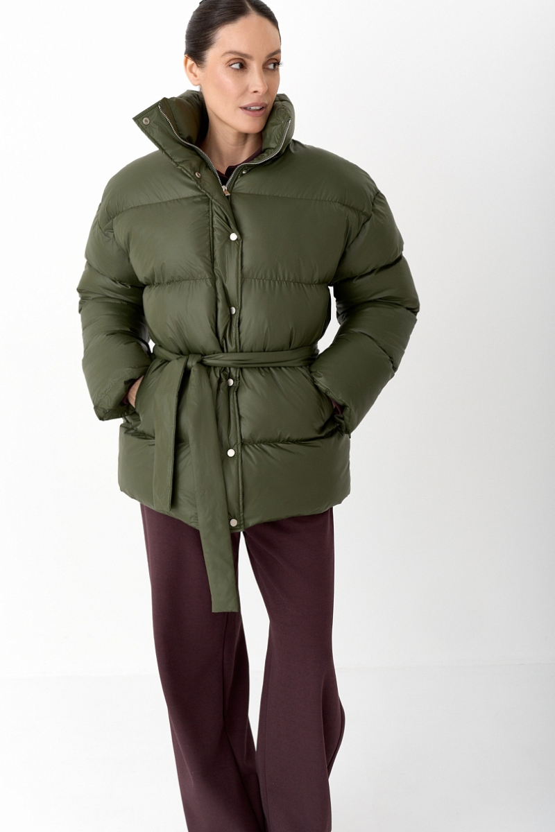 Пуховик с эффектом Puff Ricoco, цвет: оливковый, 7013/2 купить онлайн