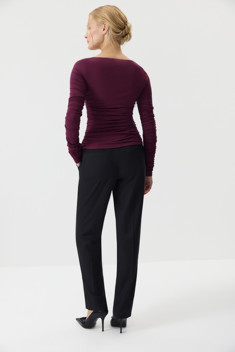 Лонгслив с драпировкой Charmstore, цвет: сливовый, 205-44265-680 купить онлайн