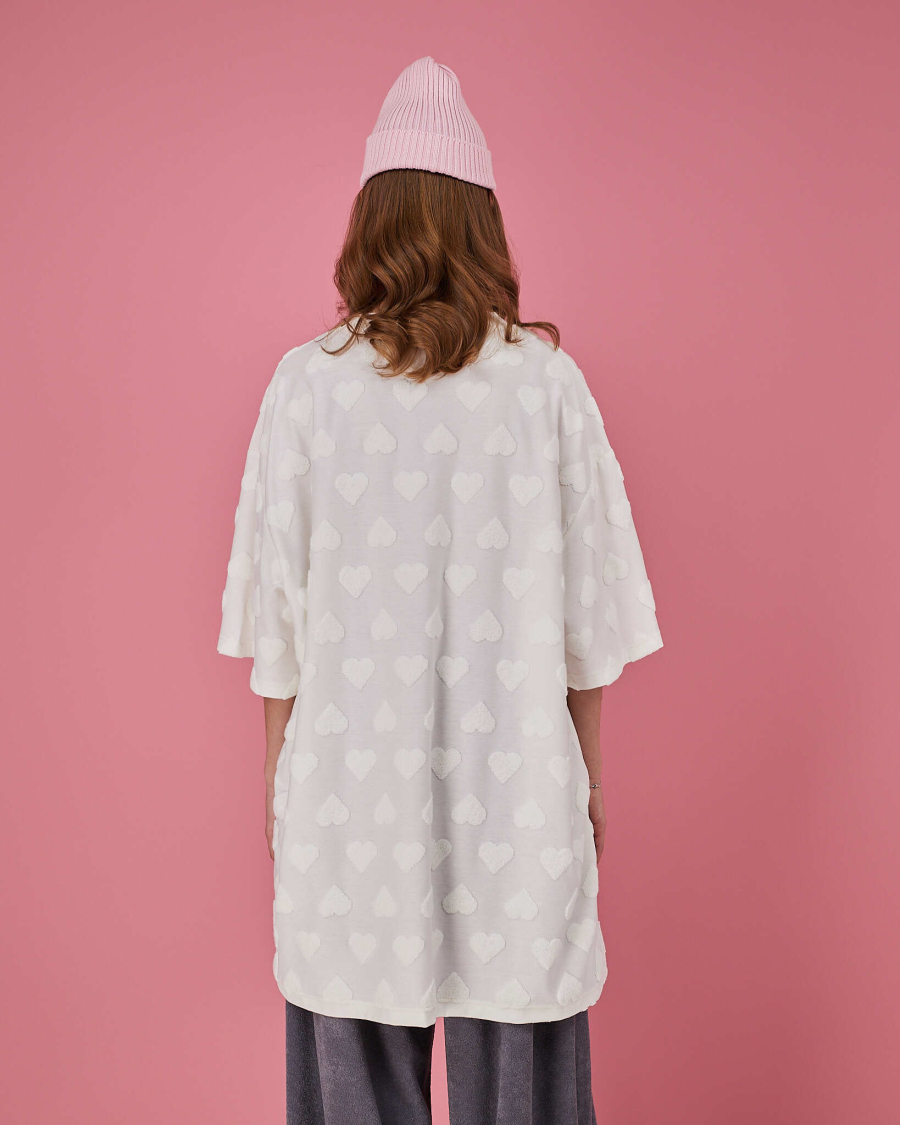 Футболка махровые сердечки TABOO, цвет: молочный, THheart купить онлайн