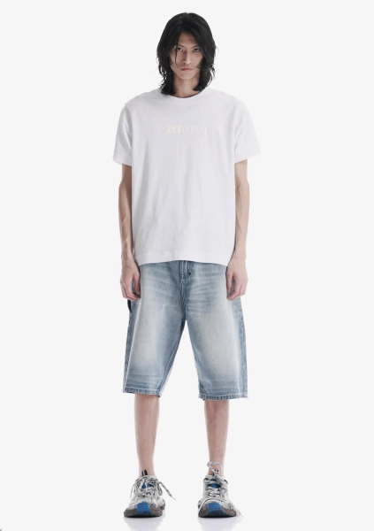 Футболка с тональным логотипом KRAKATAU, цвет: белый, Tm141-4 купить онлайн