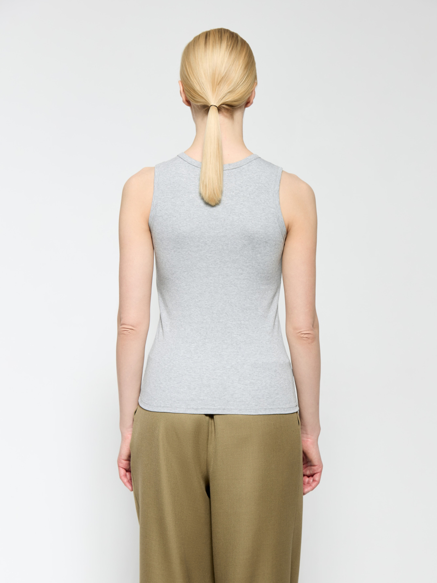 Майка на широких бретелях AROUND, цвет: серый меланж, 269_26CE11 купить онлайн