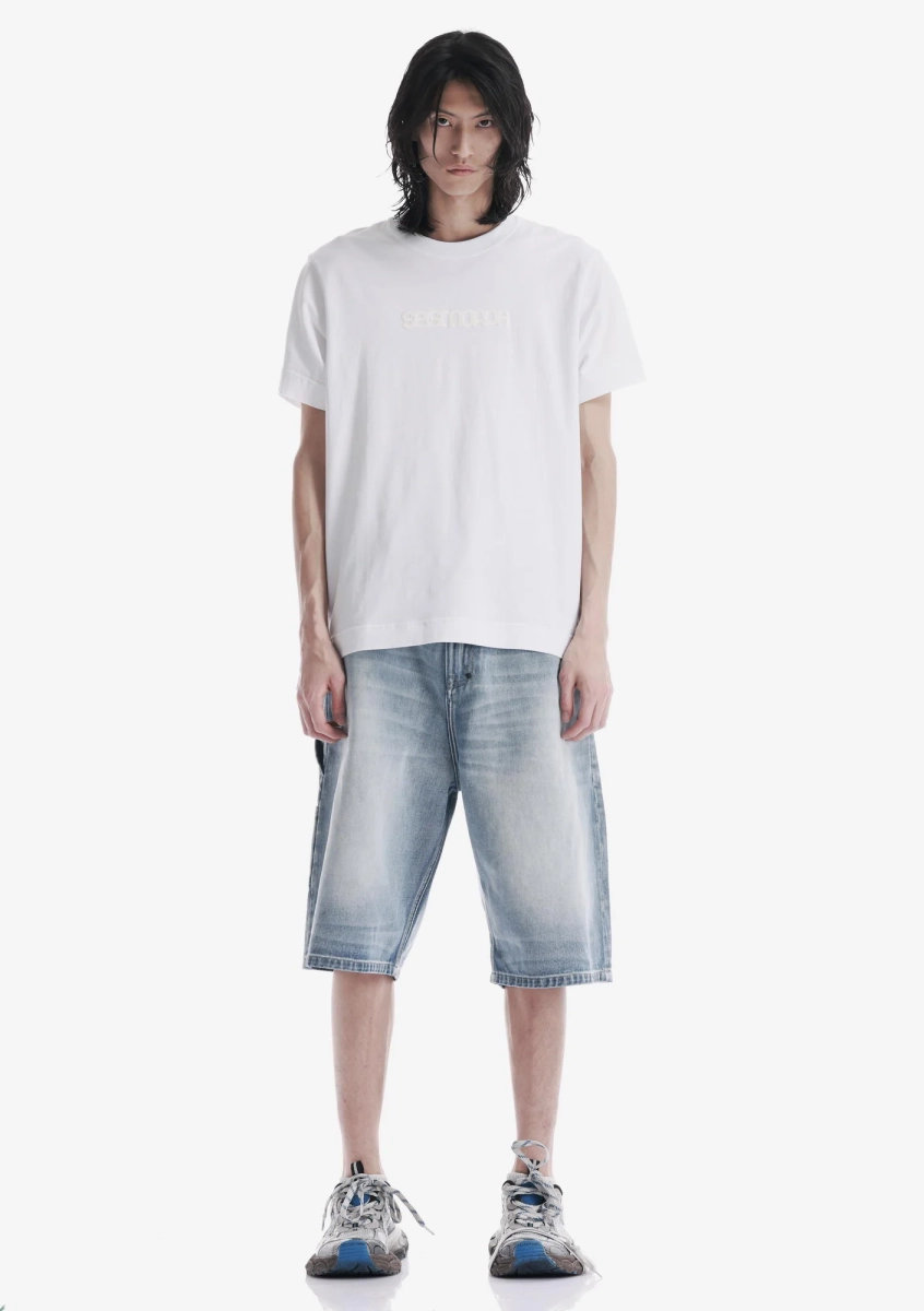 Футболка с тональным логотипом KRAKATAU, цвет: белый, Tm141-4 купить онлайн