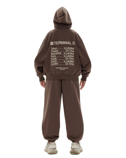Худи ZIP TERMINAL S `25 Suborbia, цвет: BROWN, 04693 купить онлайн