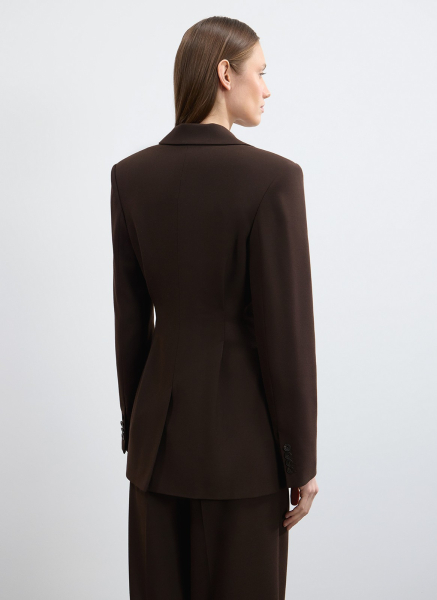 Жакет приталенный ALL WE NEED, цвет: коричневый, 2602W1257-19 купить онлайн