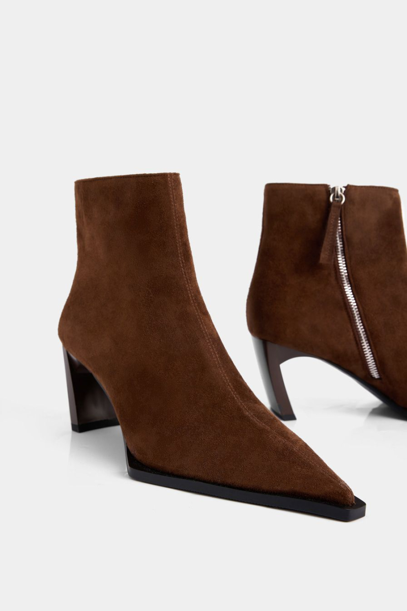 Ботильоны из натуральной замши Lera Nena, цвет: коричневый с принтом LN.301.14431.701 купить онлайн