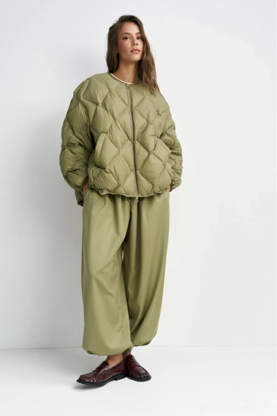 Куртка стеганная пух-перо ERISTSTORE, цвет: хаки, НФ-00004102 купить онлайн