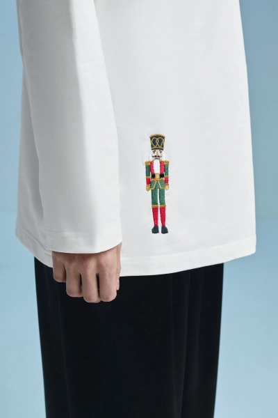 Лонгслив "Щелкунчик" marte, цвет: молочный,  купить онлайн