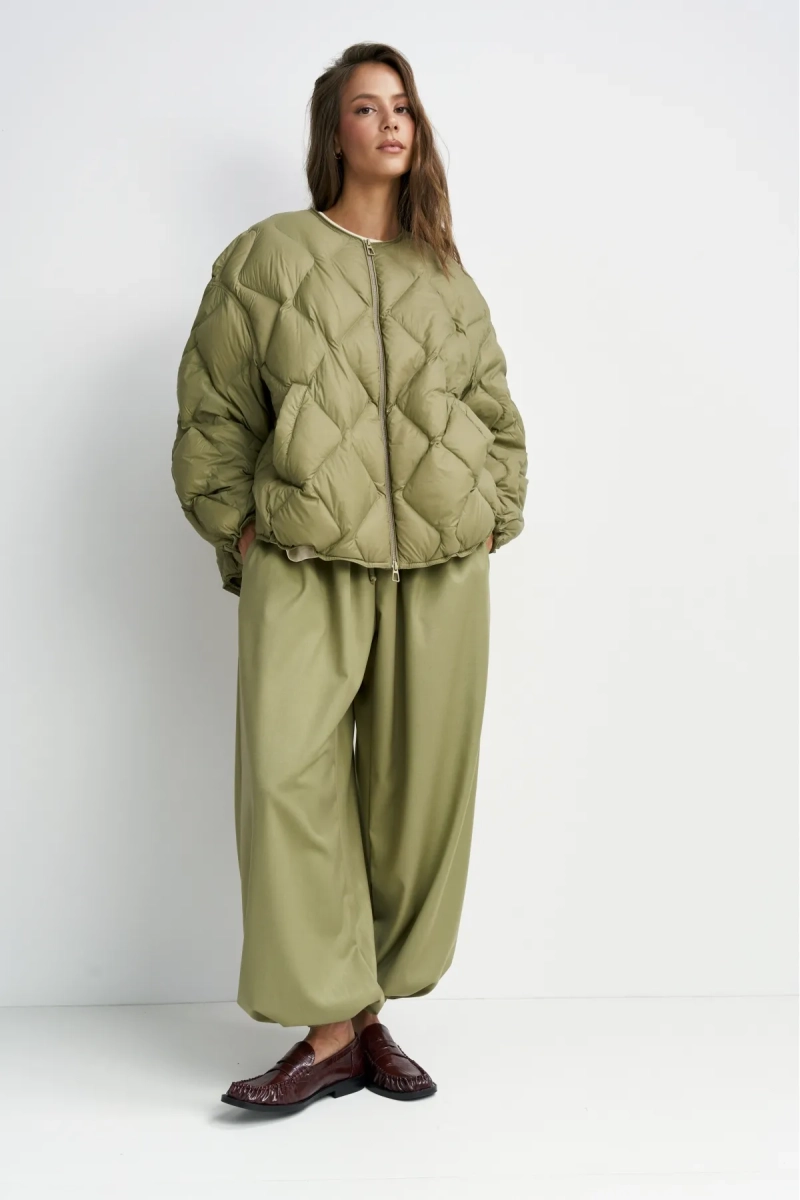 Куртка стеганная пух-перо ERISTSTORE, цвет: хаки, НФ-00004102 купить онлайн