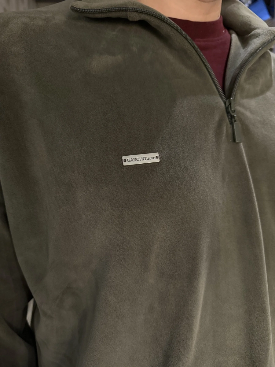 Анорак Велюр мужской GARCHIT, цвет: хаки, GMVelAnKh купить онлайн