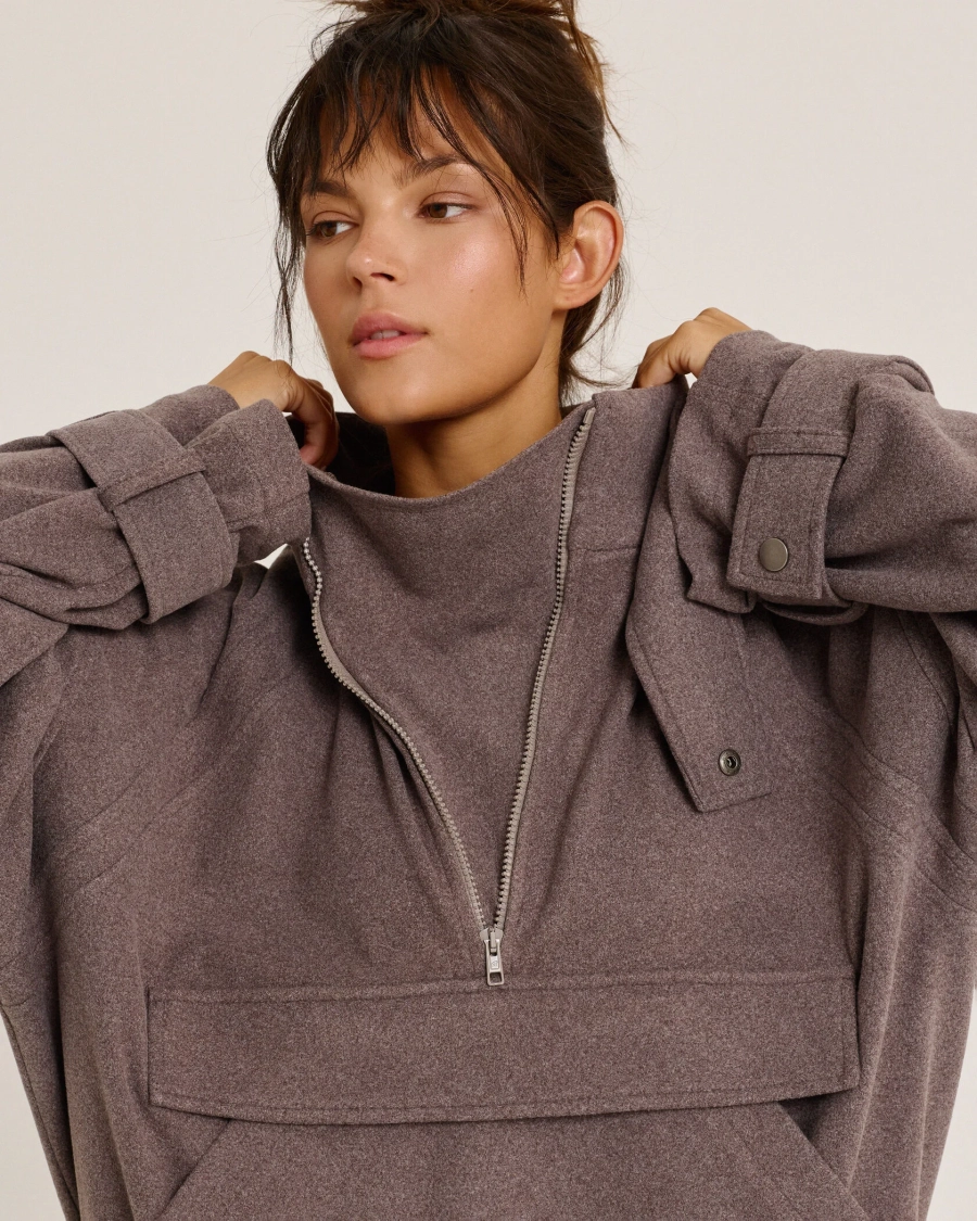 Анорак из фланели BROWN Anmuse, цвет: коричневый, AN25W205-BROWN-1 купить онлайн