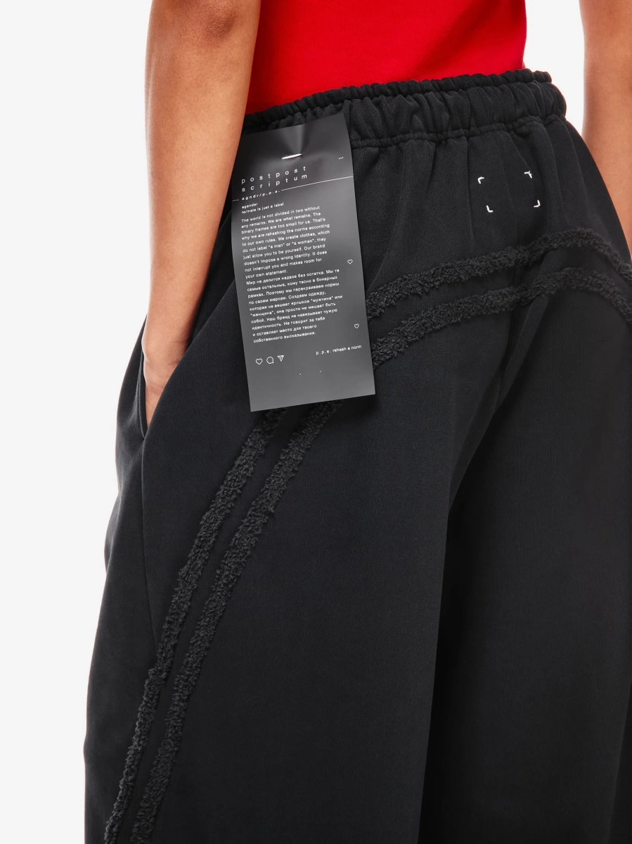Брюки с текстурными лампасами p.p.s., цвет: Черный, 1040.00.00.BLK купить онлайн