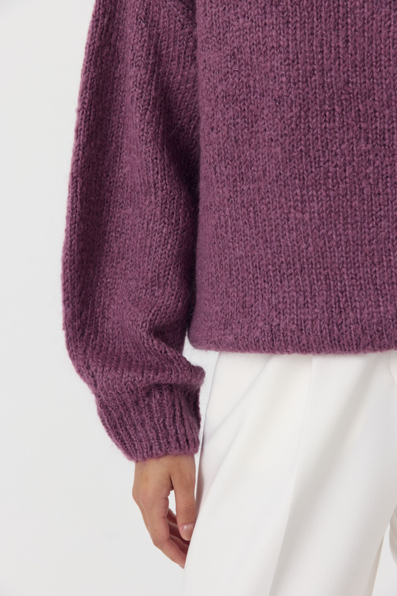 Джемпер из шерсти мериноса Charmstore, цвет: сливовый, 303-41898-680 купить онлайн