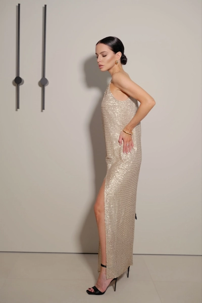 Платье-комбинация из пайеток MINI, цвет: золото, НФ-00000215 купить онлайн