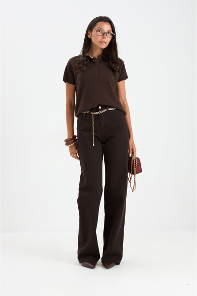 Джемпер - поло MIA AIM, цвет: шоколадный, MIA612 купить онлайн