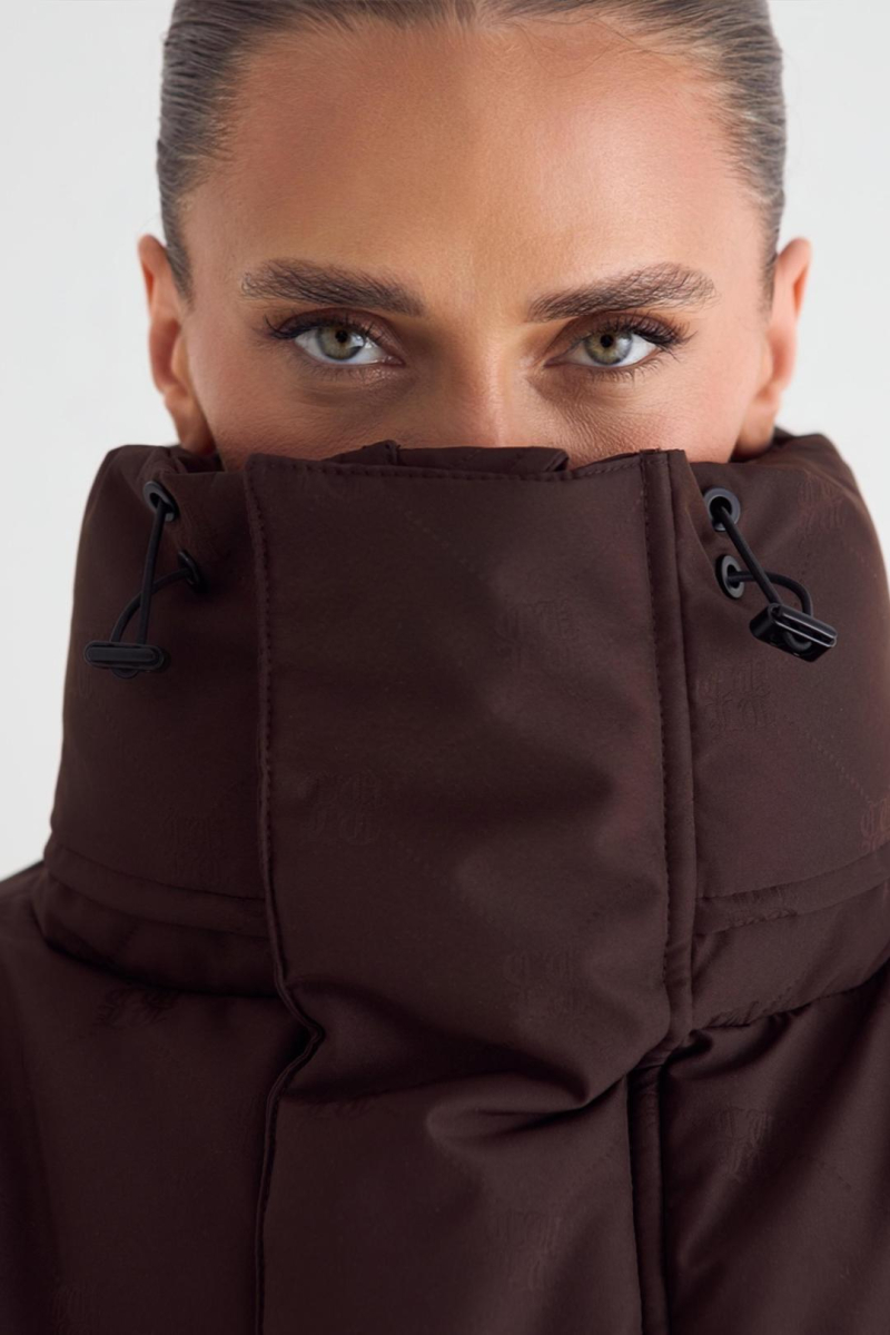 Пуховик Pattern CULT, цвет: коричневый, 73048 купить онлайн