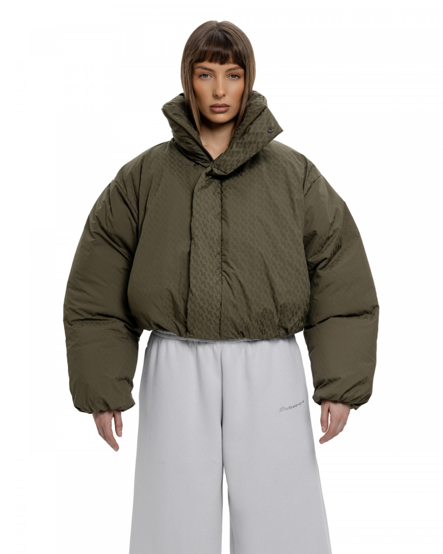 Куртка укороченная с принтом