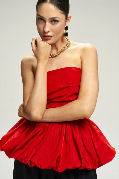 Топ-корсет с баской Red Erist store, цвет: красный, НФ-00002964 купить онлайн