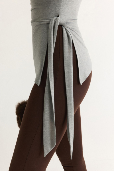 Лонгслив из смесовой вискозы TOPTOP, цвет: серый меланж, TT.025.19447.820 купить онлайн