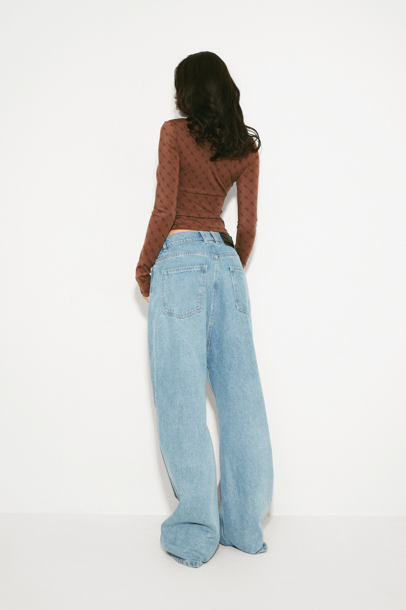 Лонгслив LABEL .B & TOUSSUN Label .B, цвет: коричневый в паттерн, TSLB020020428 купить онлайн