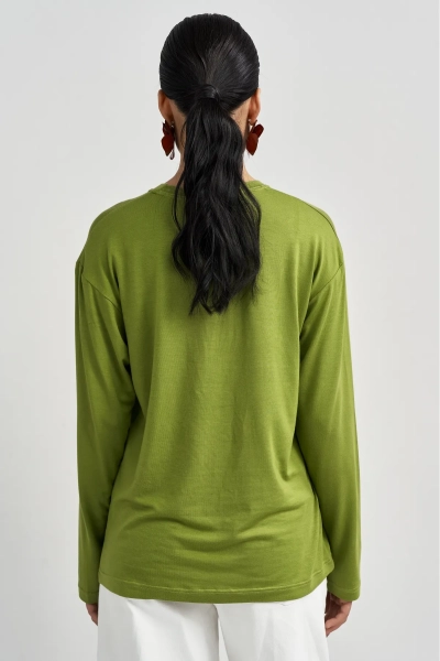 Лонгслив в цвете Лемонграсс Erist store, цвет: зеленый, НФ-00003511 купить онлайн