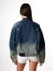 Куртка Cafe racer jacket denim U NAIPACHE, цвет: синий,  купить онлайн
