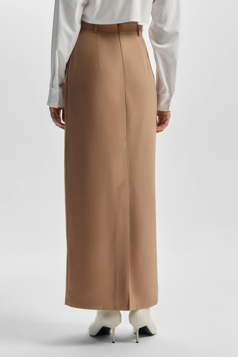 Юбка макси прямого силуэта Mollis, цвет: бежевый, 13-08-2636/8 купить онлайн