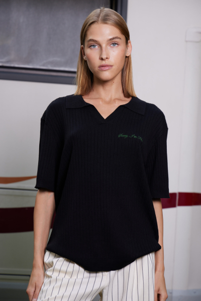 Поло с коротким рукавом RIBBED SORRY, I’M NOT, цвет: Чёрный, DMGuIT9Wh7hOo9xCieftO3 купить онлайн