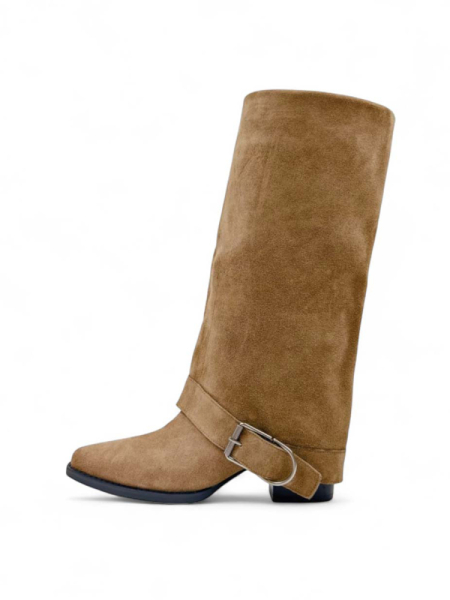 Сапоги демисезонные из натуральной замши