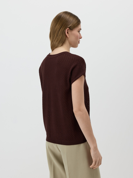 Ажурный джемпер Conso, цвет: темно-коричневый, KJS 260739 - темно-коричневый купить онлайн