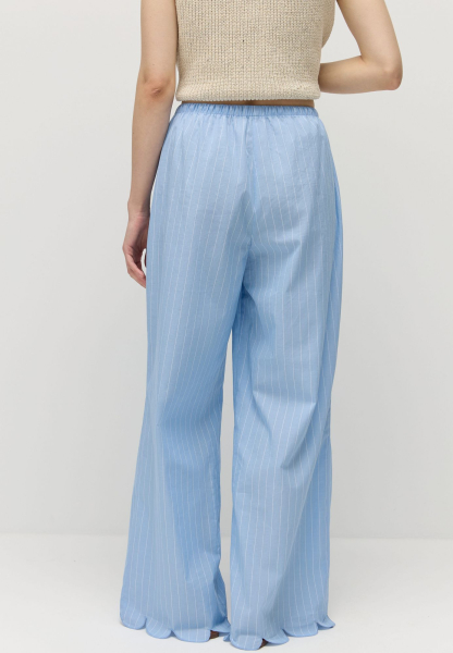 Брюки с фигурным краем AROUND, цвет: голубой,  купить онлайн