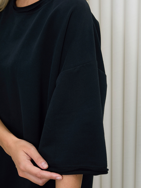 Футболка oversize I.B.W., цвет: футер, черный JE051 |новая коллекция купить онлайн