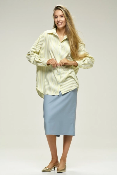Рубашка Classic в полоску Blue&Yellow
