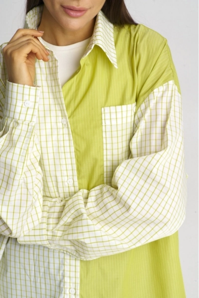 Рубашка Lime Double color #1 Erist store, цвет: лайм, НФ-00001529 купить онлайн