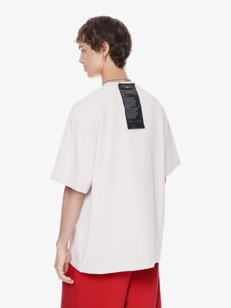 Футболка оверсайз с принтом POST POST SCRIPTUM, цвет: гипсовый, 1146.11.00.WTE1 купить онлайн